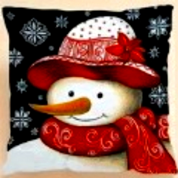 NIP Snowman pillow cover - Picture 1 of 2